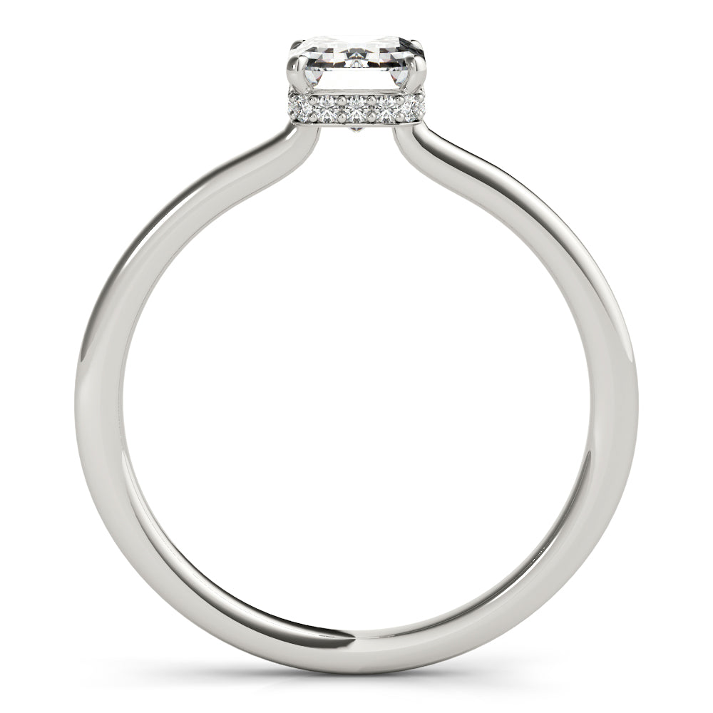 Aimee Emerald Diamond Solitaire Engagement Ring-VIRABYANI